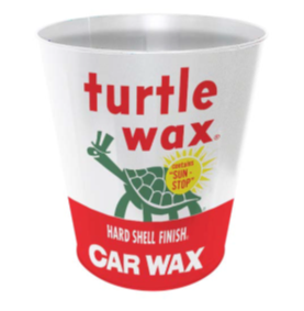10.5" ROUND x 11" HIGH - TURTLE WAX METAL TRASH BIN - (2 PC PREPACK - $9.00 EACH)