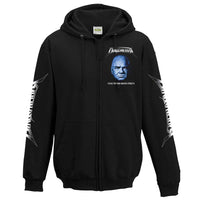 Thumbnail for Dirkschneider Blue Face Victory Skull Zip Hoodie