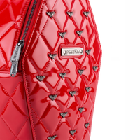 Thumbnail for Mina Bat Studded Coffin Backpack - Red Vinyl