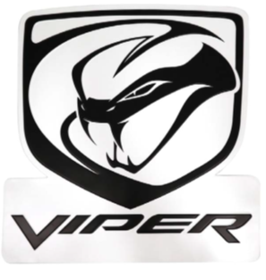 15.44” x 16.24” - VIPER LOGO - SHAPED AND EMBOSSED METAL SIGN - (2 PC PREPACK - $9.00 EACH)