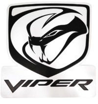 Thumbnail for 15.44” x 16.24” - VIPER LOGO - SHAPED AND EMBOSSED METAL SIGN - (2 PC PREPACK - $9.00 EACH)