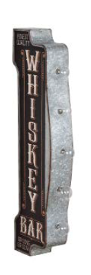 Thumbnail for 25x9 - WHISKEY - 2 SIDED METAL SIGN - WITH LED BULBS- (2 PC PREPACK - $25.00 EACH)