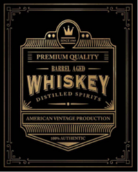 Thumbnail for 12X15.8 - WHISKEY SHAPED AND EMBOSSED METAL SIGN- (2 PC PREPACK - $9.00 EACH)