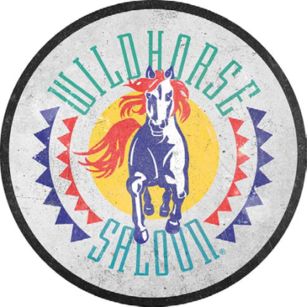 WILDHORSE SALOON DOMED METAL SIGN - 15" ROUND- (2 PC PREPACK - $5.50 EACH)