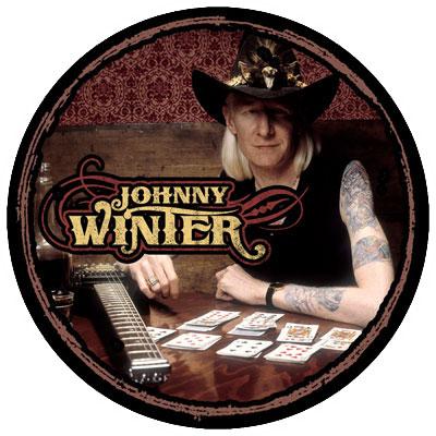 Johnny Winter Photo Button Pin