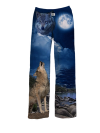 Thumbnail for BRIEF INSANITY Howling Wolf Pajama Lounge Pants
