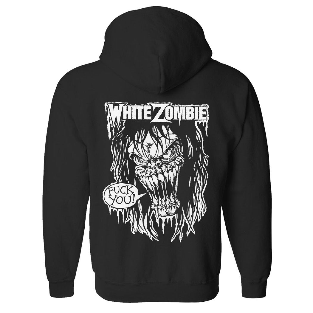 White Zombie F You Zip Hoodie